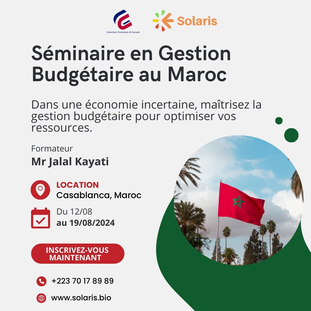 Séminaire en Gestion Budgétaire au Maroc
